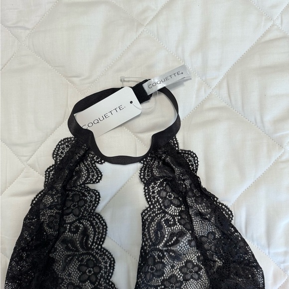 Coquette Black Lace Open-Back Teddy – Size XL - Picture 2 of 5